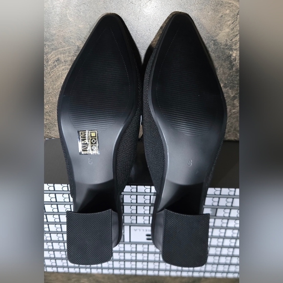 Women's Knit Pointed Toe Chunky Heel Mules #939 - Picture 2 of 15